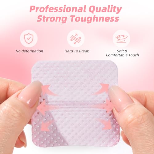 Pink & White MAYEEN 1200 Pack Lint-Free Nail Wipes & 2x 100ML Acetone Dispensers Travel Kit