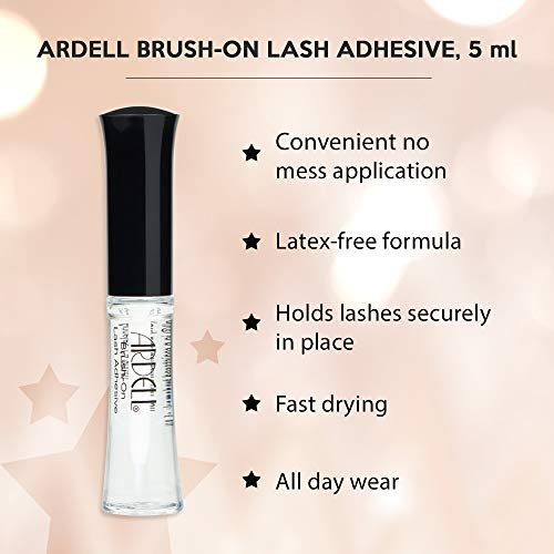 Ardell Brush-On Strip Lash Adhesive, Clear, Waterproof, 4 Pack