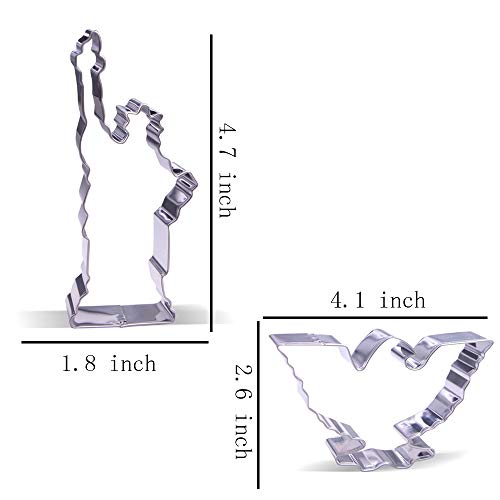 4th of July Cookie Cutter Set - 8 Stainless Steel Shapes