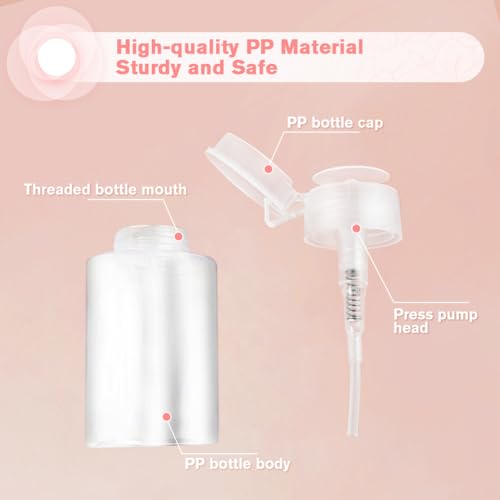 Milukon 3PCS Refillable Pump Dispenser Set for Acetone & Alcohol