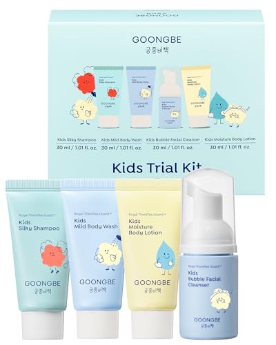 GOONGBE Kids Travel Toiletry Set - 4-in-1 TSA Approved Kit