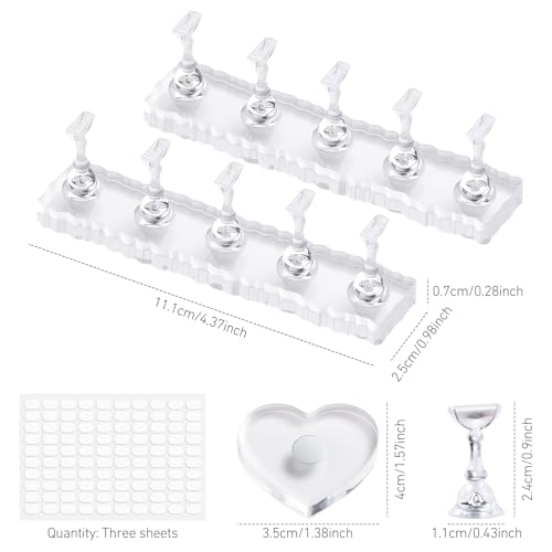 Nail Stand with 300 Double-Sided Tape | Magnetic Acrylic Holder
