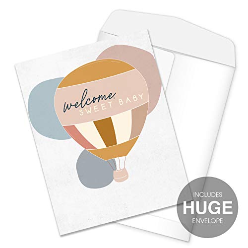 Welcome Baby Jumbo Greeting Card - 8.5" x 11" Newborn Card