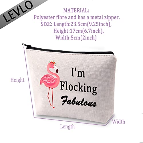 I'm Flocking Fabulous Pink Flamingo Cosmetic Bag - LEVLO