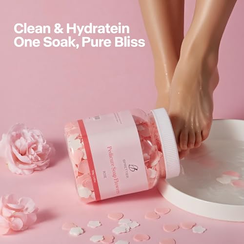 Pink Pedicure Soap Flower Sheets for Softening Feet & Spa Relaxation