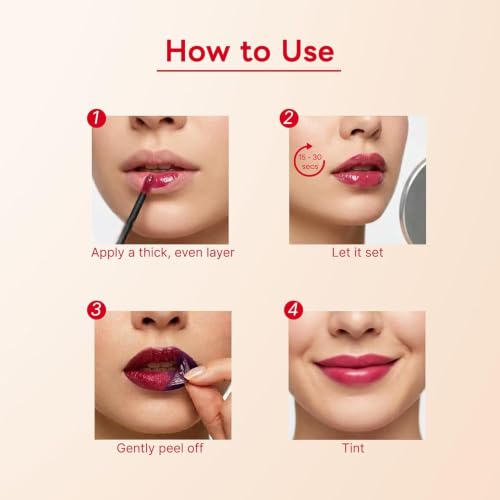 Lipdance Peel Off Lip Stain & Liner Set - Waterproof Long Lasting Tint