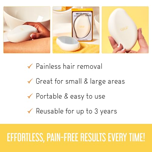 GIGI Nano Tech Crystal Hair Remover for Women ? Painless Reusable Hair Removal Device for Legs, Arms & Bikini, Exfoliating Hair Eraser for Smooth Skin