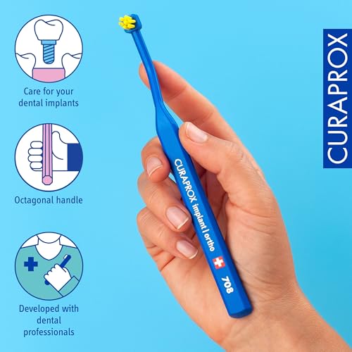 Curaprox CS 708 Implant Toothbrush - Gentle Care for Braces & Implants