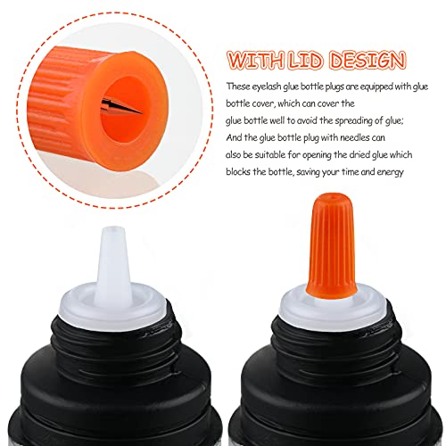 44-Piece Eyelash Glue Replacement Kit with Nozzle Tips & Plugs