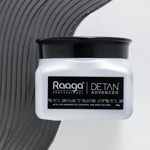Raaga Professional De-Tan Cream with Charcoal & Dead Sea Mud - Deep Cleansing & Hydrating, 17.64 oz