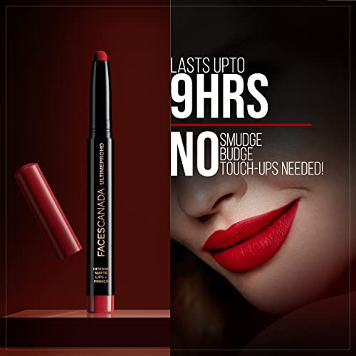 FACESCANADA HD Intense Matte Lipstick - Long-Lasting, Primer Infused, 10H Wear, Flawless HD Finish, Made in Germany