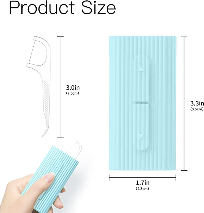 LIAMOSS Portable Dental Floss Picks Dispenser - 20 Count, Hygienic & Refillable