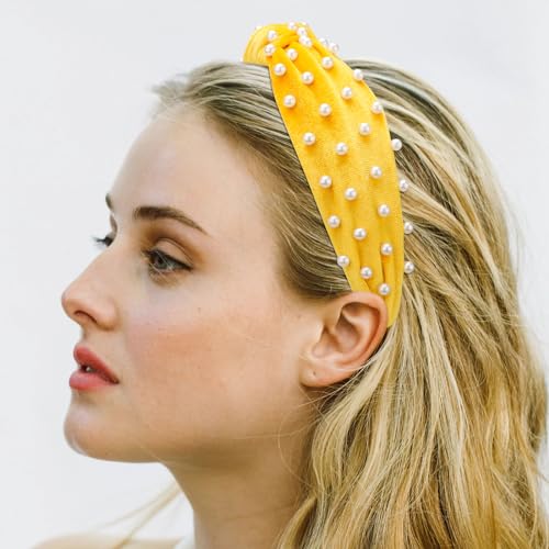VELSCRUN Pearl Headbands Set – 12 Colorful Knotted Hair Accessories (Variation 36)
