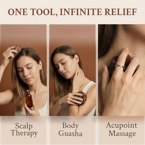 Sanlusan Bamboo Scalp Massage Brush - Eco-Friendly Detangling Hair Comb