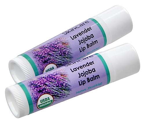 Organic Lavender Hand Salve & Lip Balm Set with Jojoba Oil