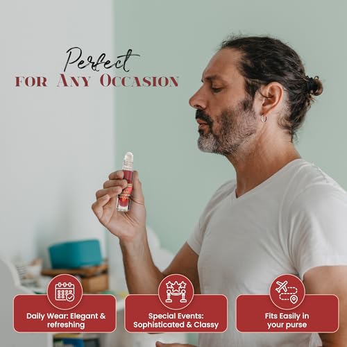 Erus Flame Fragrance Oil for Men - Alcohol-Free Roll-On Body Oil