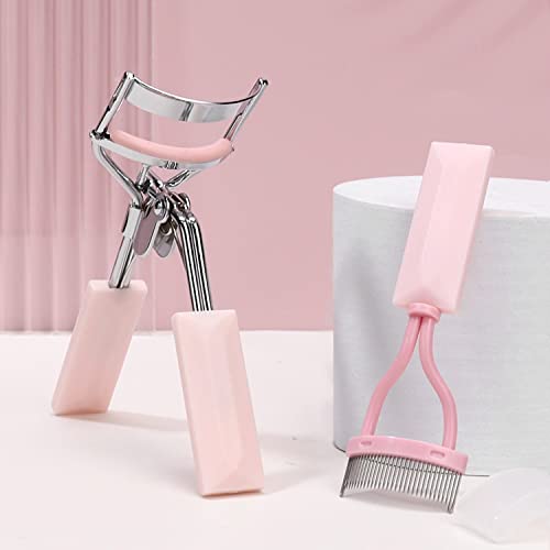 4 IN LOVE Pink Eyelash Curler & Comb Set with Refill Pads - Beauty Tool