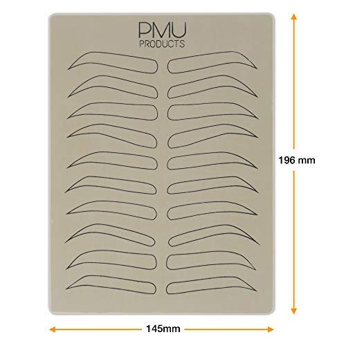Cosmopolitan Pack Double-Sided Microblading Practice Skin - Realistic Hairstroke, No Ink Needed (Black - 5) by PMU PRODUCTS