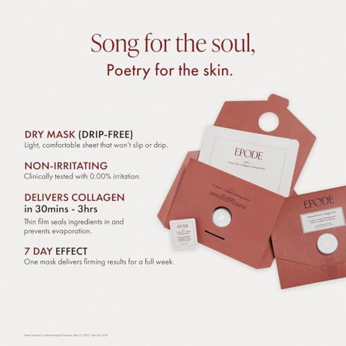 EPODE Collagen Face Mask 1-Week Reboot and Glow Treatment for Skin Firming
