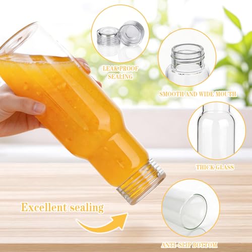 25oz Glass Water Bottles with Leakproof Lid - Durable Juice Tumblers