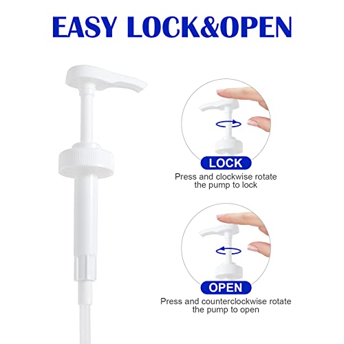 Watsango 4-Pack Leak-Proof Gallon Pump Dispensers - 128oz