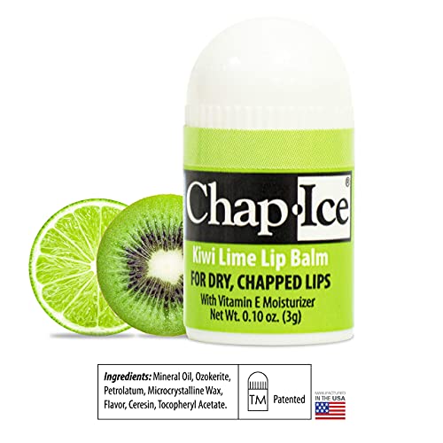 Chap-Ice Mini Kiwi Lime Lip Balm Pack - 12 Count, Vitamin E Moisturizer