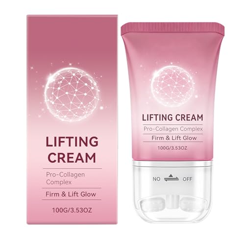 Neck Firming Cream with Roller - Peptide & Collagen Moisturizer