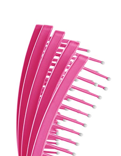 KareCo Mini Tangle Buster Brush - Portable Detangling Hairbrush for All Hair Types, Pink