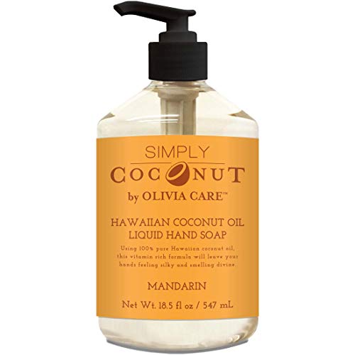 Olivia Care Mandarin & Coconut Liquid Hand Soap - 18.5 Fl Oz, Natural Moisturizing Formula