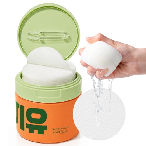 LABJD 100 Pcs Toning Facial Pads with Snail Mucin & Peptides for Brightening & Hydration