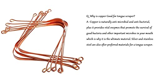Pure Copper Tongue Scraper - Ergonomic Oral Care Cleaner (12-Piece Set)