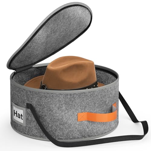 Collapsible Cowboy Hat Box for Travel & Storage - 5 Cap Organizer