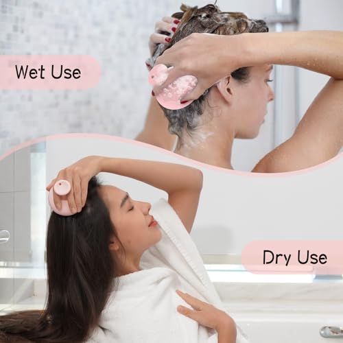 SHINLEA Silicone Scalp Massager & Shampoo Brush for Deep Cleansing