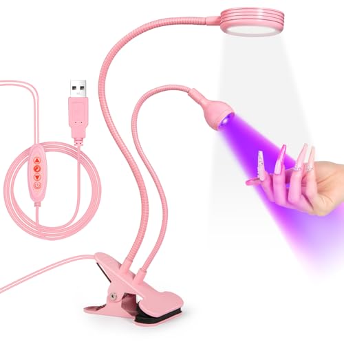 AORAEM Gooseneck Pink UV LED Nail Lamp - Double-Headed Light