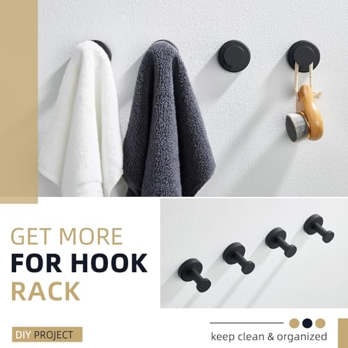 Matte Black Towel Hook - Heavy Duty SUS304 Stainless Steel