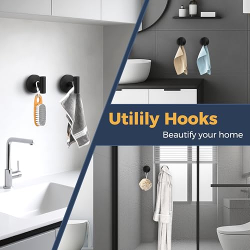 Heavy Duty Suction Cup Hooks - 2 Pack for Shower & Bathroom