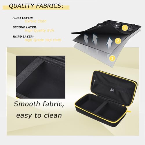 Tourmate Hard Storage Case for HOTO Cordless Electric Spin Scrubber - Black & Yellow