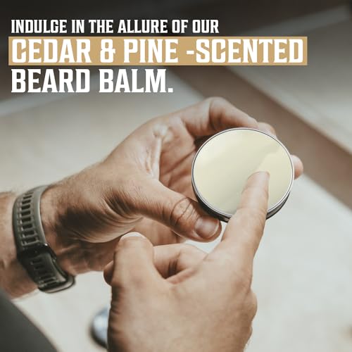 Viking Revolution Cedar and Pine Beard Balm and Beard Oil Grooming Bundle