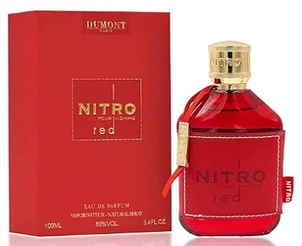NITRO RED Eau De Parfum for Men - Luxury Woody & Floral Fragrance - Long-Lasting Cologne Mist | 3.4 Ounces