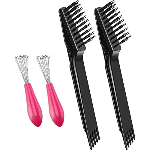 Boao Hair Brush Cleaning Set - 4 Pcs Mini Combs for Home & Salon
