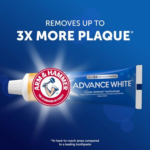 Arm & Hammer Advance White Toothpaste, Clean Mint, 4.3 oz (Pack of 6)