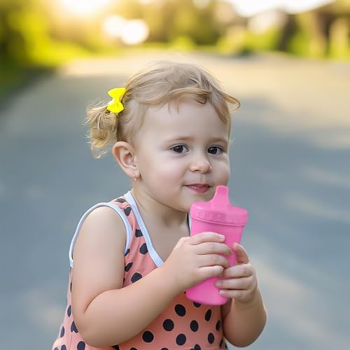 Meolibour 4-Pack Spill-Proof Sippy Cups for Toddlers