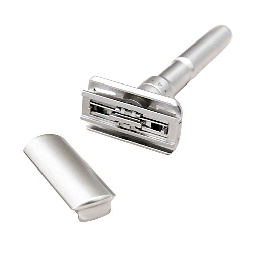 River Lake RZ700 Adjustable Double Edge Safety Razor with Long Handle & Protective Case