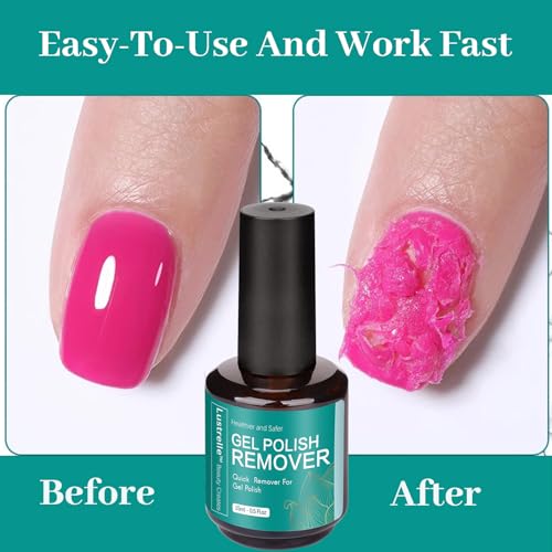 Lustrelle Gel Nail Polish Remover - Quick 2-5 Minute Formula