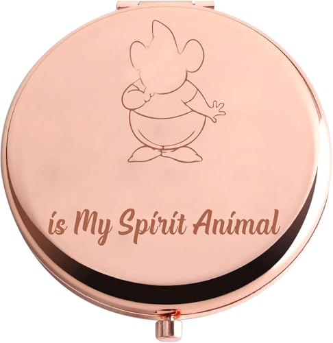 AKTAP Fairy Tale Mouse Compact Mirror - 2.55-Inch Stainless Steel Gift