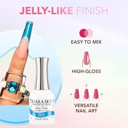 Kiara Sky Heat Stroke Jelly Tint Gel Polish - Neon Pink 15ml