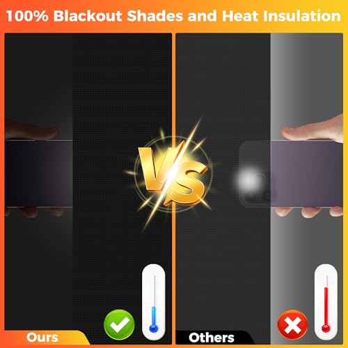 Portable Blackout Curtains 79x57in | No Drill Room Darkening Blinds