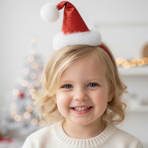 ForBaysy Christmas Headbands Set - Santa Hat & Reindeer for Women