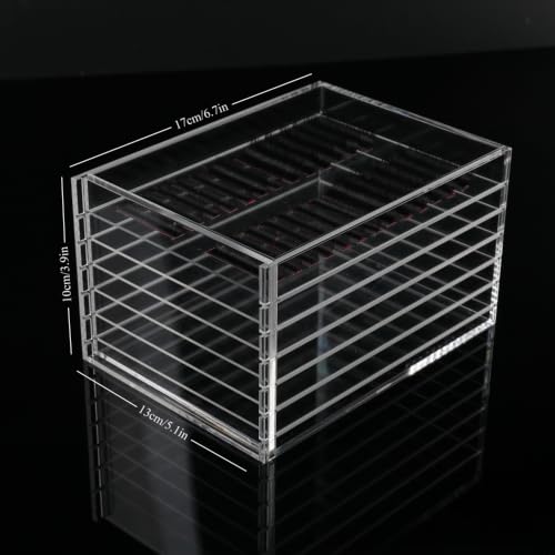 6 Layers Acrylic Nail and Eyelash Storage Organizer Clear Cosmetic Box
