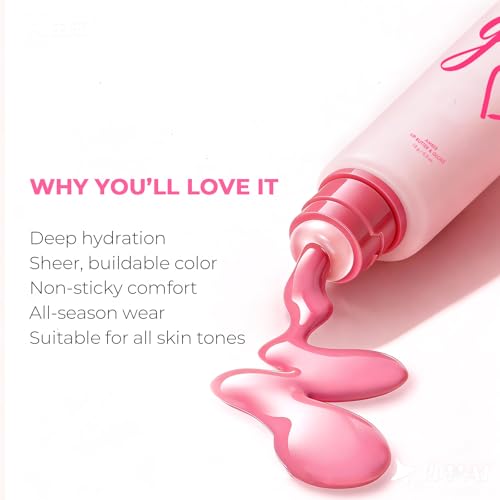 TSP Transpretty Bloom Glow Lip Butter Balm - Peptide & Hyaluronic Acid Hydrating Vegan Lip Gloss - Unscented, Moisturizing, Plump Lips